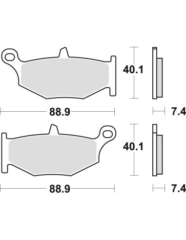 TRW LUCAS KLOCKI HAMULCOWE KH419 SINTER STREET SUZUKI GSR / GSXR 600 06-10, GSXR 750 06-10, DL 1000 14-, B-KING 1300 07-10, GSX