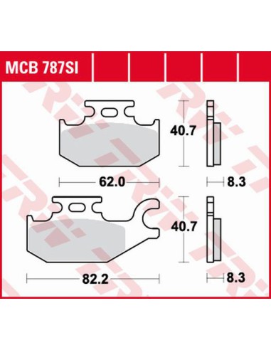 TRW LUCAS KLOCKI HAMULCOWE KH413 SINTER OFFROAD SUZUKI LTA / LTF 400 08-, LTA 450 06-12, LTA 500 09-, LTA 700 05-07, LTA 750