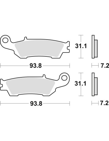 TRW LUCAS KLOCKI HAMULCOWE KH450 SINTER OFFROAD YAMAHA YZ 125 08-, WR 250 15-, YZ 250 07-, WR 450 16-, YZ 450 08-, PRZÓD