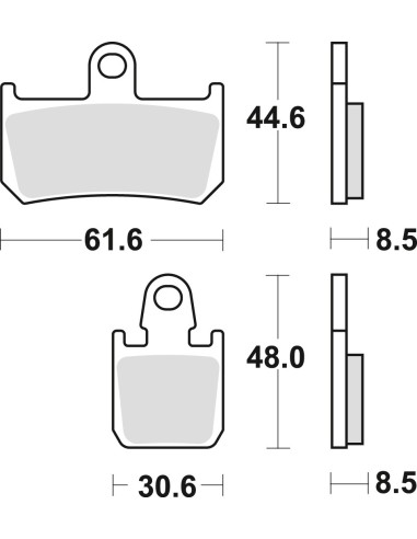 TRW LUCAS KLOCKI HAMULCOWE KH442/4 SINTER STREET YAMAHA R1 06-14, MT-01 05-12, XV 1700 09-16, PRZÓD