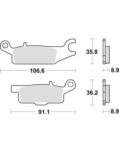 TRW LUCAS KLOCKI HAMULCOWE KH445 SINTER OFFROAD YAMAHA GRIZZLY YFM 550 09-20, GRIZZLY YFM 700 07-20, TYŁ