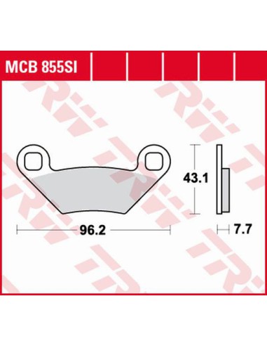 TRW LUCAS KLOCKI HAMULCOWE KH475 SINTER OFFROAD POLARIS SPORTSMAN 500 08-, SPORTSMAN 850 15-, FOREST / SCRAMBLER 1000 15-,