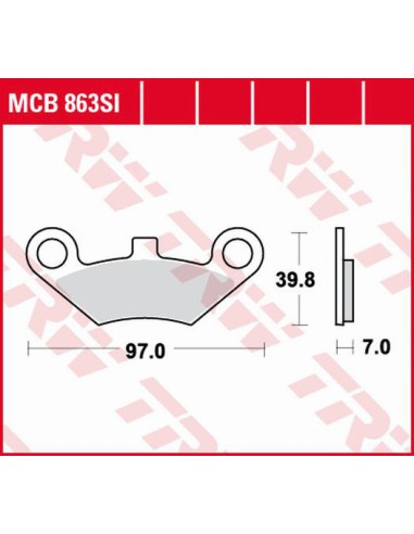 TRW LUCAS KLOCKI HAMULCOWE KH453 SINTER OFFROAD QUADZILLA 500 06-, PRZÓD, CF MOTO 500