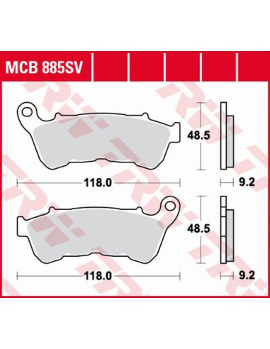 TRW LUCAS KLOCKI HAMULCOWE KH640 SINTER STREET HARLEY-DAVIDSON XL 883 14-19, XL 1200 14-19, PRZÓD