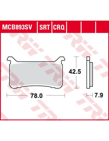 TRW LUCAS KLOCKI HAMULCOWE KH700 SINTER ROAD/TRACK HONDA CB 1000 R 18-19, CB 1100 R 17-19, CBR 1000 R FIREBLADE 17-19, VFR 800