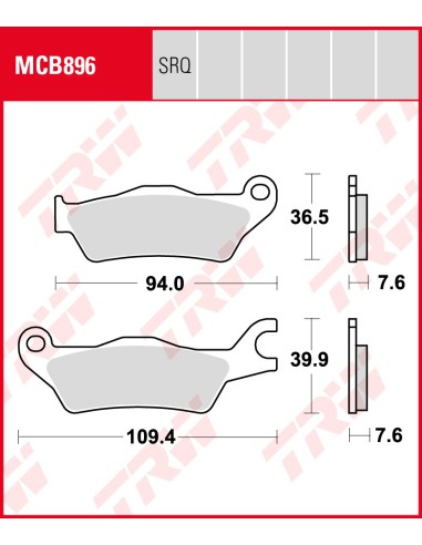 TRW LUCAS KLOCKI HAMULCOWE KH715 ORGANIC SUZUKI GSX 125 S 18-19, GSXR 125 R 18-19, GSXR 150 R 17-19, HONDA CBF 125 STUNER 06-19,