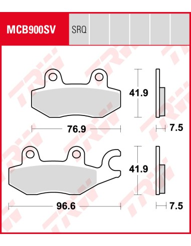 TRW LUCAS KLOCKI HAMULCOWE KH197 KAWASAKI 250 R NINJA / 400 NINJA 18-19, Z 400 19-, PRZÓD (PROMOCJA)