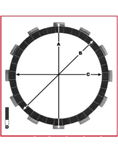 TRW LUCAS TARCZE SPRZĘGŁOWE HONDA CRM 250 89-93, TRX 250 86-89, TRX 400 99-01, XR 400 96-07, CBR 600 F 99-01, YAMAHA YZF-R3 15-,