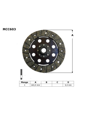 TRW LUCAS TARCZA SPRZĘGŁOWA BMW K 75 C / RT / S 85-96, (EBS6604)