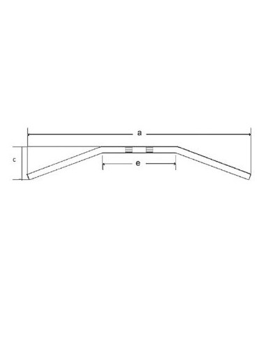 TRW LUCAS KIEROWNICA STALOWA 22MM DRAGBAR MEDIUM KOLOR CZARNY