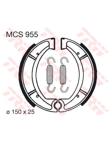 TRW LUCAS SZCZĘKI HAMULCOWE YAMAHA XT 500 / 550 / 600 / 600 TENERE (150X25MM) (Y510) (PROMOCJA)