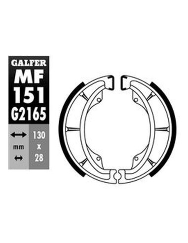 GALFER SZCZĘKI HAMULCOWE TYŁ SH602 KAWASAKI ELIMINATOR 125 '88-, KX 250 '85-'86, KX 500 '83, SUZUKI DR 125 '86-'00, DR 250