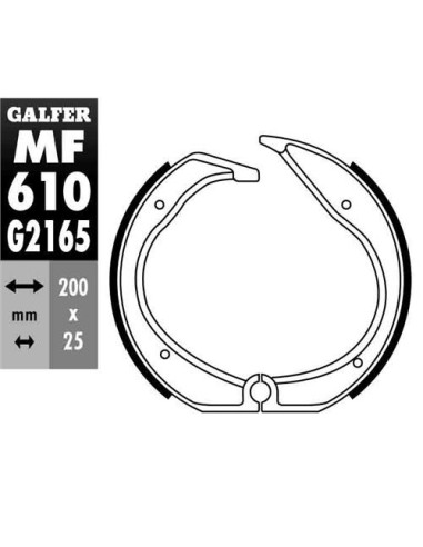 GALFER SZCZĘKI HAMULCOWE TYŁ BMW R 100GS/PD '88-'94, R 100RS '81-'82, R 45/65 '81-86, R 65LS '82-'88, R 65R '93-, R 80GS