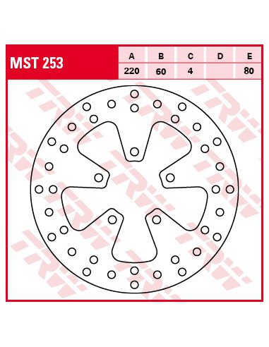 TRW LUCAS PROMOCJA TARCZA HAMULCOWA PRZÓD / TYŁ APRILIA SCARABEO 250 07-10, LEONARDO 250 99-04, SPORT CUBE 300 08-13 (PROMOCJA)