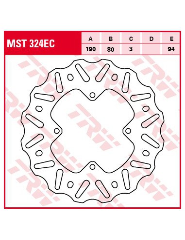 TRW LUCAS TARCZA HAMULCOWA TYŁ HONDA CR 80 92-02, CR 85 03-08, CRF 150 07-19 (PROMOCJA)