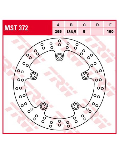 TRW LUCAS TARCZA HAMULCOWA TYŁ BMW F 650 / 700 / 800 GS / R / S / GT 08-, R 1200 GS / ADV / HP2 / R-NINE T / RT / R 05-13, K