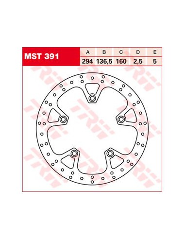 TRW LUCAS TARCZA HAMULCOWA TYŁ BMW K 1200 / 1300 GT 06-11 (PROMOCJA)