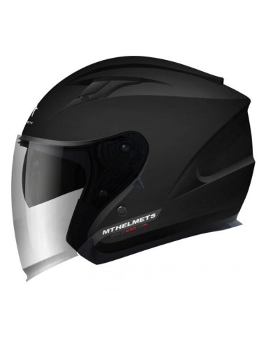 MT WYPRZEDAŻ KASK OTWARTY JET Z BLENDĄ AVENUE SOLID GLOSS BLACK KOLOR CZARNY POŁYSK ROZMIAR XS