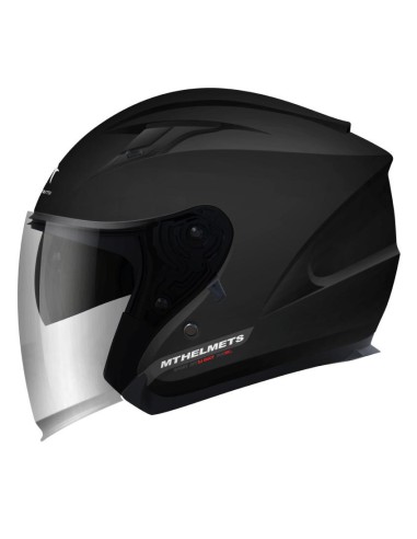 MT WYPRZEDAŻ KASK OTWARTY JET Z BLENDĄ AVENUE SOLID GLOSS BLACK KOLOR CZARNY POŁYSK ROZMIAR S