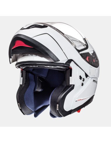 MT WYPRZEDAŻ KASK SZCZĘKOWY FLIP-UP ATOM SOLID PEARL WHITE Z BLENDĄ KOLOR BIAŁY ROZMIAR S