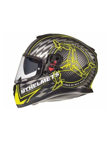 MT WYPRZEDAZ KASK INTEGRALNY THUNDER 3 SV ISLE OF MAN Z BLENDĄ KOLOR CZARNY MAT/ŻÓŁTY FLUO ROZMIAR XS