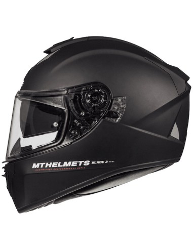 MT WYPRZEDAŻ KASK INTEGRALNY BLADE 2 SV SOLID MATT BLACK KOLOR CZARNY MAT ROZMIAR XS