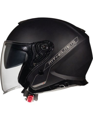 MT WYPRZEDAŻ KASK OTWARTY JET Z BLENDĄ THUNDER 3 SV JET SOLID MATT BLACK KOLOR CZARNY MAT ROZMIAR S