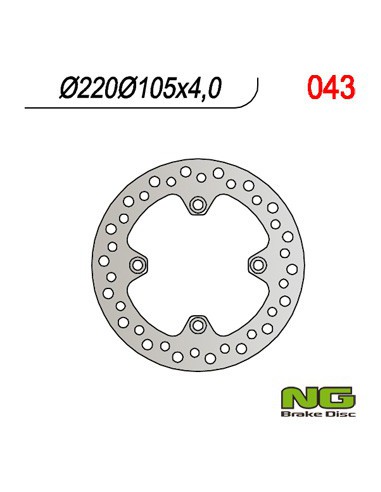 NG TARCZA HAMULCOWA TYŁ HONDA XL 125V VARADERO '01-'13, XR 400 '95-05, XR 250 '91-04, CBR 125 R '03-'17, CRF 230 '07-12, SUZUKI