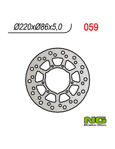 NG TARCZA HAMULCOWA TYŁ YAMAHA XT 600 E '95-'03, XTZ 660 '91-'94 (220X86X4,5)