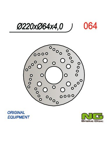 NG TARCZA HAMULCOWA TYŁ SUZUKI AN 125/150 BURGMAN '02-'05 (220X64X4) (4X10,5MM)