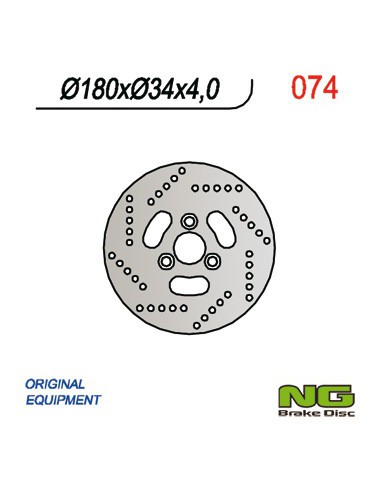 NG TARCZA HAMULCOWA PRZÓD SUZUKI SKUTER 50 (180x34x4) (3x10,5mm) KATANA 50 '97-'03, ADRESS 50 '95-'02