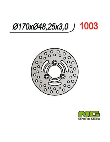 NG TARCZA HAMULCOWA PRZÓD SUZUKI LTZ 250/400, LTA 400/500, LTF 400/500 (170 x48x3)(3x10,50mm)