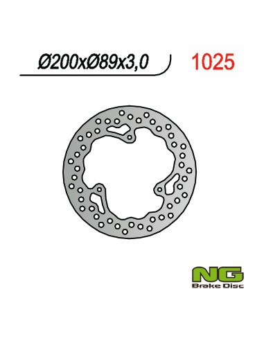 NG TARCZA HAMULCOWA PRZÓD KTM 65 SX '98-'14 (200X89X3) (3x6,5mm)