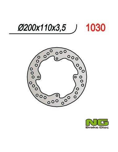 NG TARCZA HAMULCOWA TYŁ KTM 85 SX '03-'15 (200X110X3,5)(4X6,5mm)