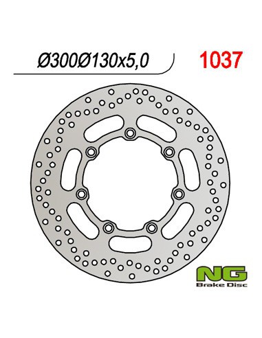 NG TARCZA HAMULCOWA PRZÓD KAWASAKI VN 800 '97-'03, EN 500 '94-'03, VN 1500 CLASSIC '97 (300X130X5)