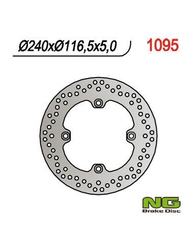 NG TARCZA HAMULCOWA TYŁ HONDA CBF 500/600/1000, CBR 600F 11-13 (240X116X5) (4X10,5MM)CBF1000 '06-'16