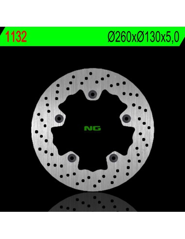 NG TARCZA HAMULCOWA PRZÓD TGB 125/250/300 08-18 (260X130X5,0MM) (5X10,5MM)