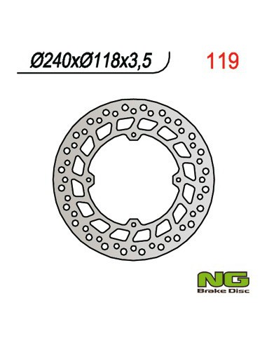 NG TARCZA HAMULCOWA PRZÓD HONDA CRM 125, XLR 125, XR 250/600 (240x118x3,5)