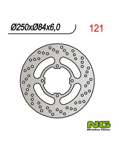 NG TARCZA HAMULCOWA TYŁ SUZUKI GS 500E/F '89-'08 GSX 600/750 F '89-'97 (250X84X6)