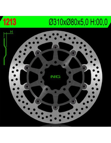 NG TARCZA HAMULCOWA PRZÓD KAWASAKI ZX6R 636 13-16, Z800 12-17, ZX10R 08-15, Z1000 14-20, ZZR1400 06-17, GTR1400 07-18, ZX14