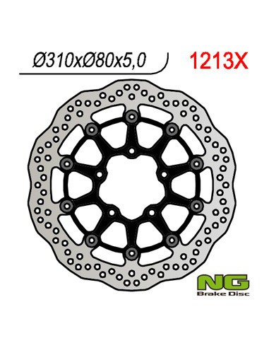 NG TARCZA HAMULCOWA PRZÓD KAWASAKI ZX6R 636 13-16, Z800 12-16, ZX10R 08-15, Z1000 15-16, ZZR1400 06-16, GTR1400 07-16, ZX14