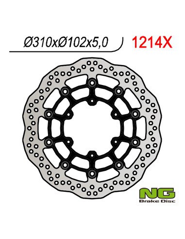 NG TARCZA HAMULCOWA PRZÓD SUZUKI GSXR 600 '08-'18, GSXR 750 '08-'18, GSXR 1000 '09-'16, GSX 750Z '08-'14 (310X102X5) WAVE