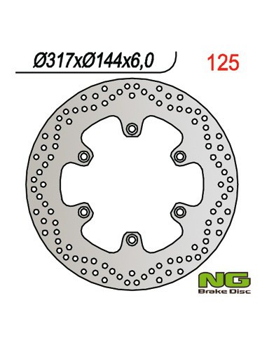 NG TARCZA HAMULCOWA PRZÓD HONDA NTV 650, VF 750 C '93-'99, ST 1100, VT 1100 (317X144X6)