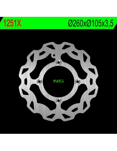 NG TARCZA HAMULCOWA PRZÓD BETA 125RR (4T) '08-'22, RR125 (2T)'19-'22, RR50 WAVE (260X105X3.5)