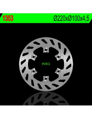 NG TARCZA HAMULCOWA TYŁ KAWASAKI KDX 125 '90-'99, KDX 250 '91-'93, KDX 220 '94-'96 (220X100X4,5) (6X10,5)