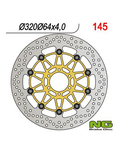 NG TARCZA HAMULCOWA PRZÓD DUCATI 916, BENELLI 750/899/900/1130 (320X64X4) (NA ZAMÓWIENIE)