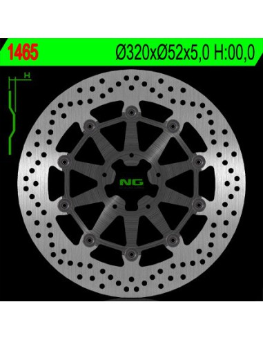 NG TARCZA HAMULCOWA PRZÓD KTM DUKE 690 R/ABS '14-'16 (320X52X5MM) (5X8,5MM) PŁYWAJĄCA