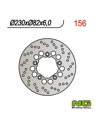 NG TARCZA HAMULCOWA TYŁ KAWASAKI ZX6R (95-97), ZX 7R (96-03), ZXR 750 (230x82x6)