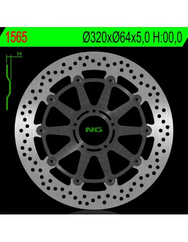 NG TARCZA HAMULCOWA PRZÓD KTM SUPERDUKE 1290 14-22 (320X64X5,0MM) (5X8,5MM) PŁYWAJĄCA