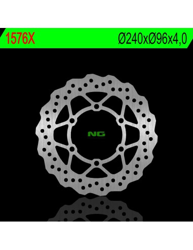 NG TARCZA HAMULCOWA PRZÓD KAWASAKI KLX 125 '03-'06, KLX 125 10-17, D-TRACKER 125 10-17 (240X96X4,0MM) (6X10,5MM) WAVE